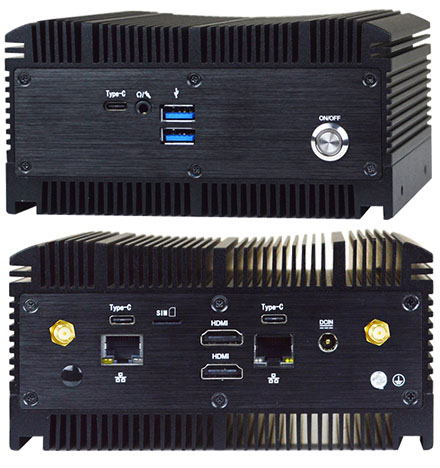 Jetway HBJC330U10<b>I</b>-1135G7 (Tiger Lake-UP3 SoC, 2x HDMI, 2x LAN, 3x USB-C) <b>[FANLESS, WLAN]</b>